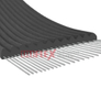 Latest Elevator Traction Grey Flat Belt 60mm Width 24-Core with Single-sided PV Groove