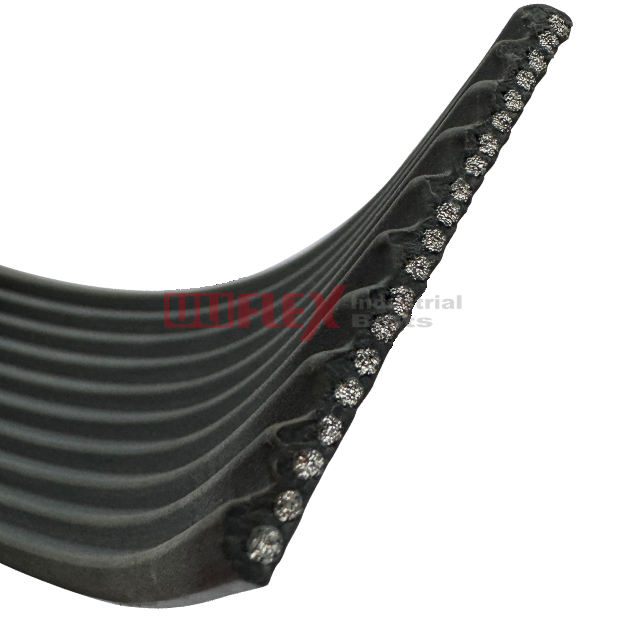 Latest Elevator Traction Grey Flat Steel Belt 50mm Width 20-Core with Single-sided PV Groove 