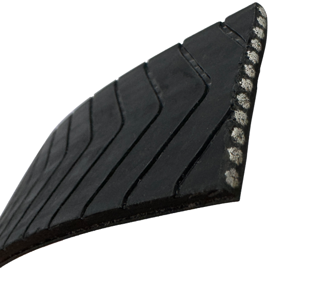 Elevator Black Flat Steel Belt 30mm Width 12 Core with single sided V groove
