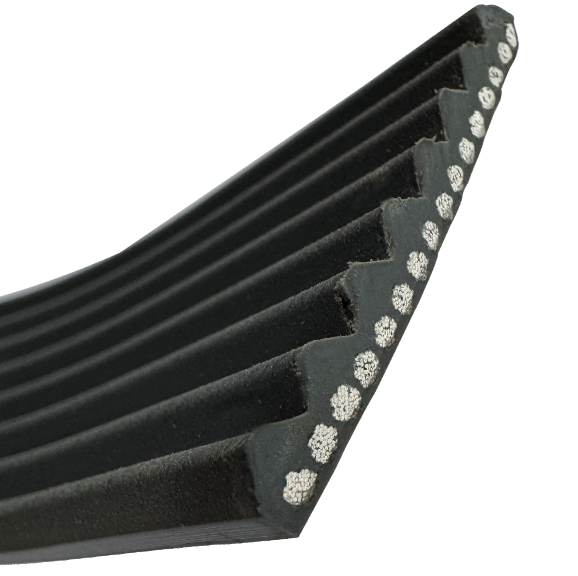 Elevator Traction Grey Flat Steel Belt 40mm Width 16-Core with single-sided PV groove
