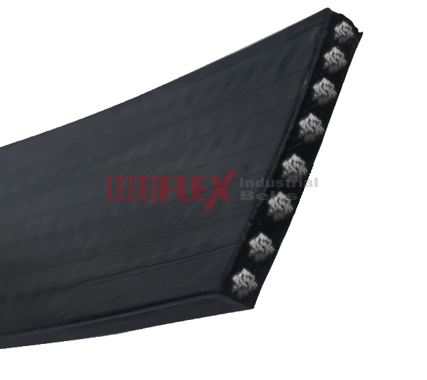 Latest Pu Elevator Traction Black Flat Steel Belt 25mm Width 8-Core