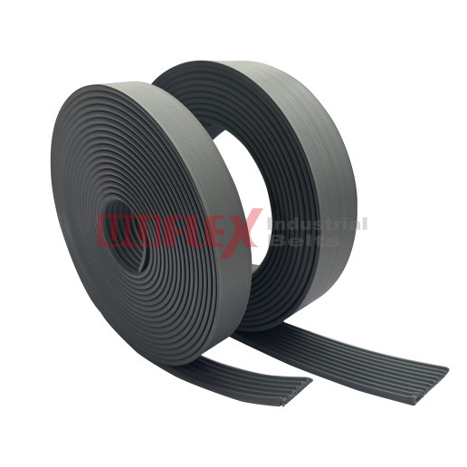 High Quality Pu Elevator Traction Grey Belt 30mm Width 12-Core with Single-sided PV Groove
