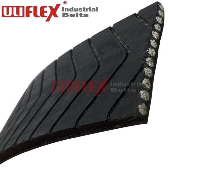 Elevator Black Flat Steel Belt 30mm Width 12 Core with Single Sided V Groove