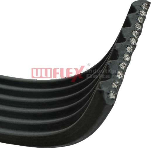 High Quality Pu Elevator Traction Grey Belt 30mm Width 12-Core with Single-sided PV Groove