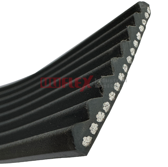 Latest Elevator Traction Grey Flat Steel Belt 40mm Width 16-Core with Single-sided PV Groove 
