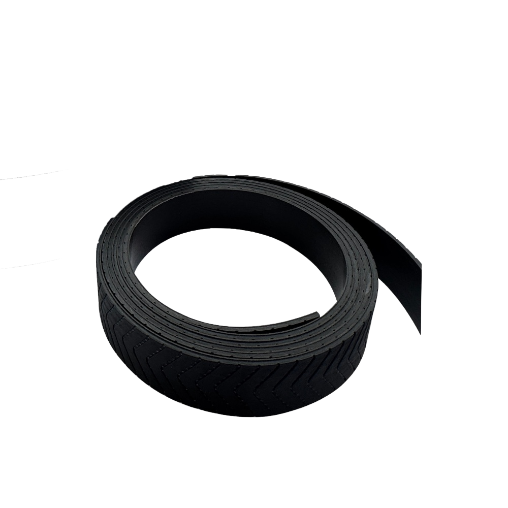 Elevator Black Flat Steel Belt 30mm Width 12 Core with single sided V groove_J11